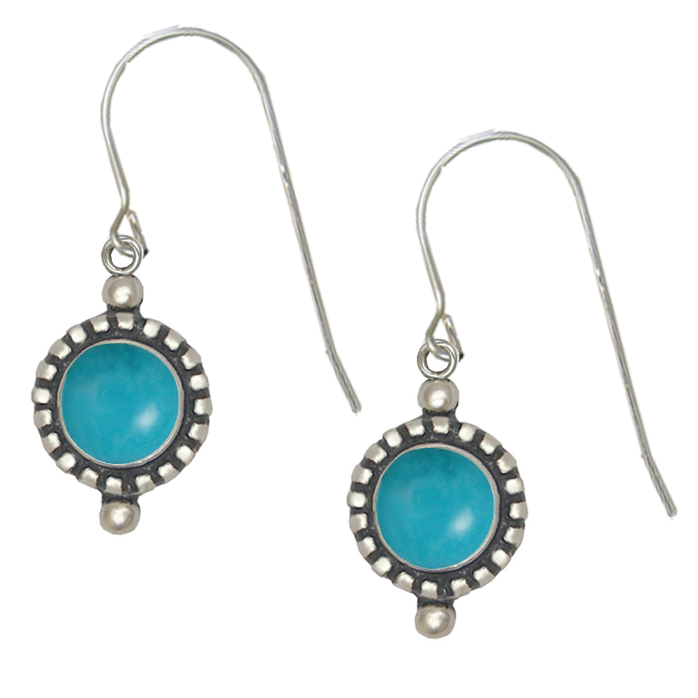 Sterling Silver Petite Turquoise Gemstone Drop Dangle Earrings